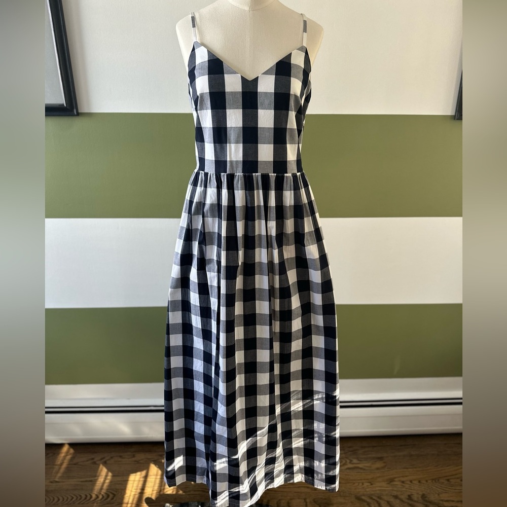 JCrew Factory Gingham Midi Dress